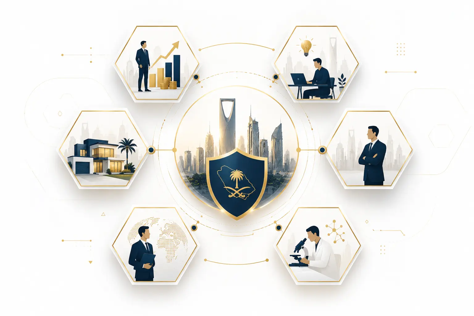 Saudi Premium Residency pathways including investor entrepreneur executive property owner researcher and talent residency options