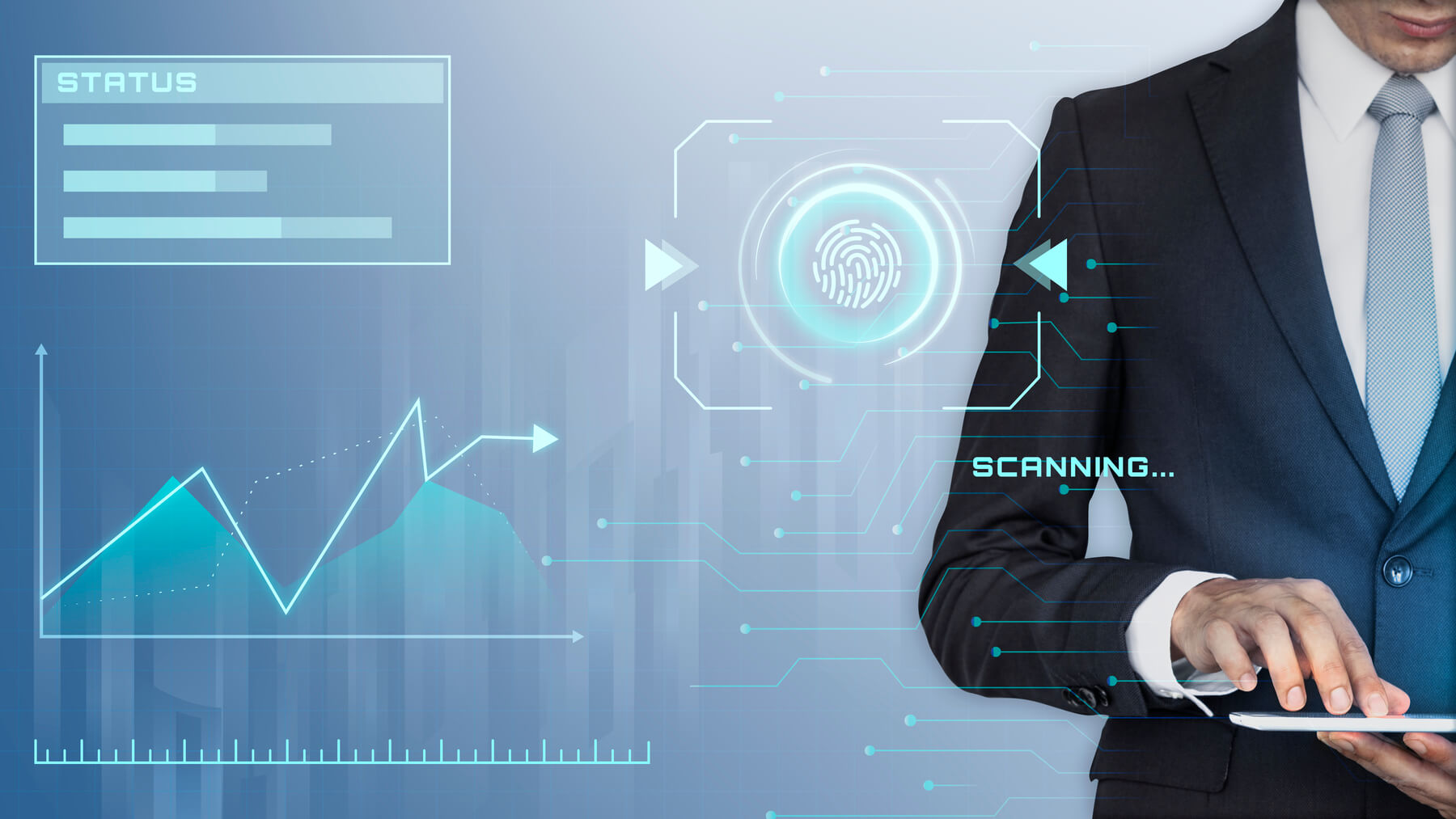 businessman using a tablet with scanning system 2025 02 09 23 28 11 utc