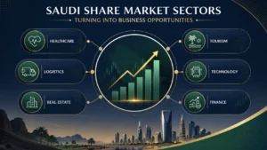 Saudi Share Market Guide 2 Saudi stock market sectors creating business opportunities in healthcare logistics real estate tourism technology and finance